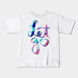 Let go fluid painting handlettering Kids T-Shirt